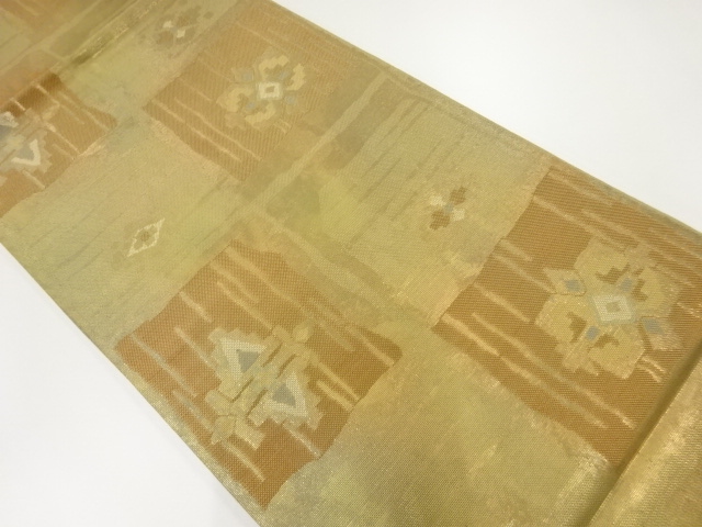 JAPANESE KIMONO / VINTAGE FUKURO OBI / OUTLET ITEM / WOVEN FLOWER